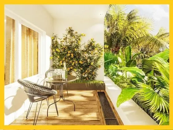 Deluxe Apart Daire, 1 Yatak Odası, Teras, Bahçe Manzaralı