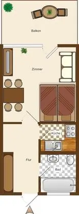 Stüdyo, Birden Çok Yatak, Balkon (incl. EUR 25 cleaning fee per stay)