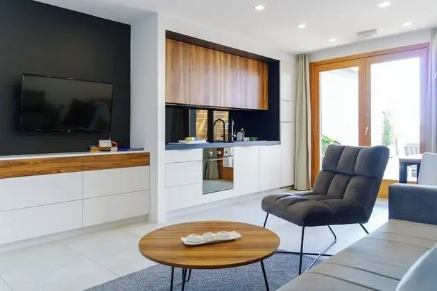 Deluxe Apart Daire, 1 Yatak Odası, Sıcak Su Havuzu, Okyanusa Sıfır