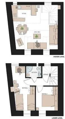 Apart Daire, 2 Yatak Odası, Şehir Manzaralı (Duplex)