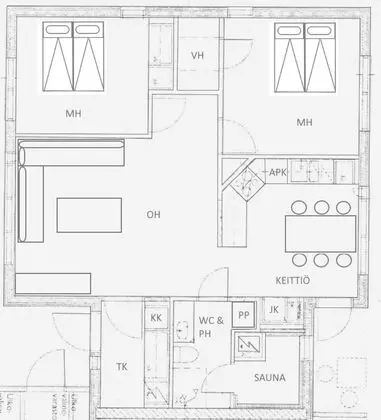 Comfort Apart Daire, 2 Yatak Odası, Sauna