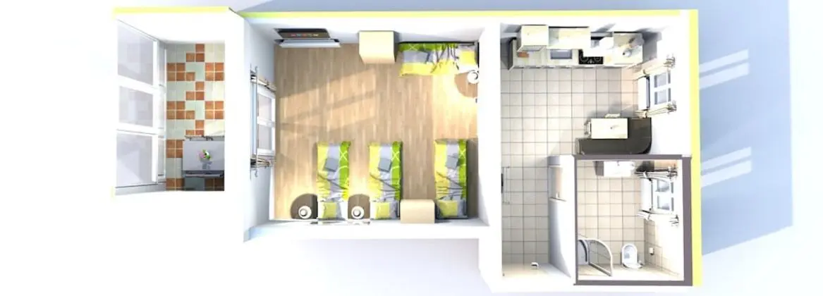 Superior Apart Daire, 1 Yatak Odası, Sigara İçilmez, Avlu Manzaralı