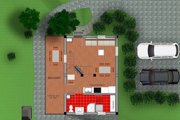 Panoramic Apart Daire, 1 Yatak Odası, Balkon, Dağ Manzaralı