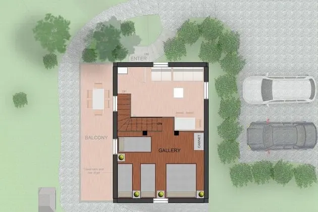 Panoramic Apart Daire, 1 Yatak Odası, Balkon, Dağ Manzaralı