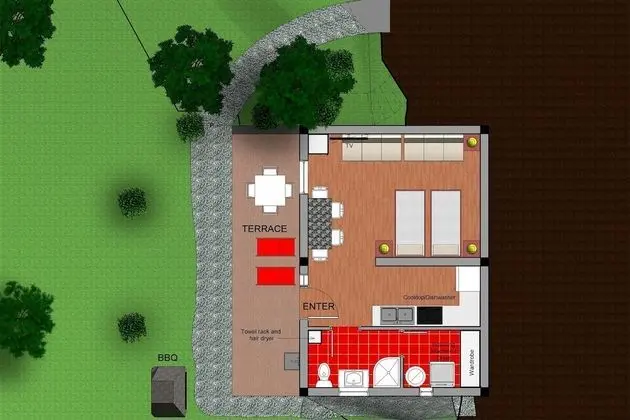 Panoramic Apart Daire, 1 Yatak Odası, Teras, Dağ Manzaralı