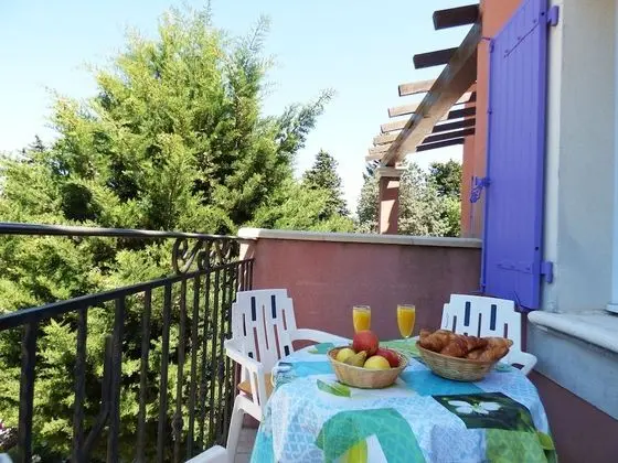 Family Dubleks, Balkon, Havuz Manzaralı