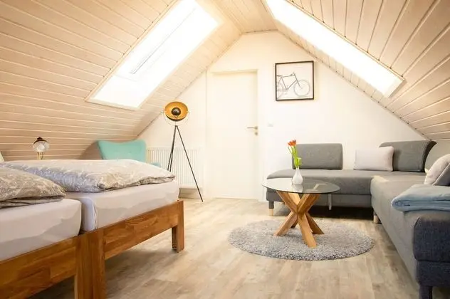 Deluxe Apart Daire, Özel Banyo, Bahçe Manzaralı (Dachgeschoss)