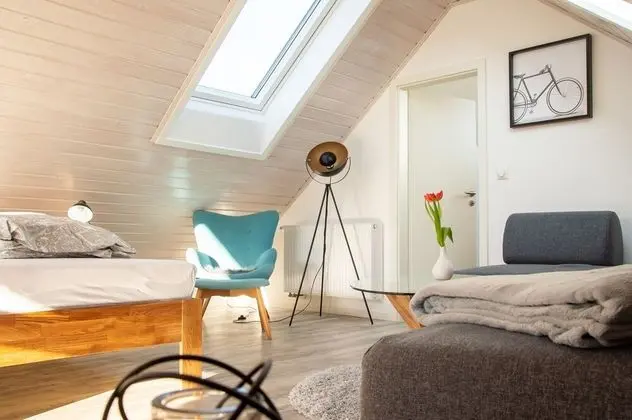 Deluxe Apart Daire, Özel Banyo, Bahçe Manzaralı (Dachgeschoss)