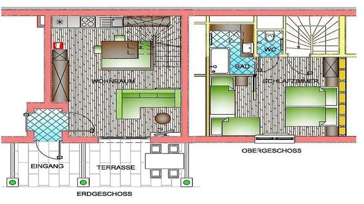 Standard Apart Daire, 1 Yatak Odası, Teras