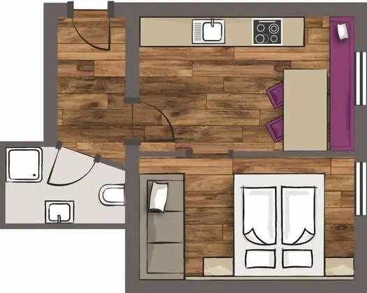 Apart Daire, 1 Yatak Odası (plus EUR 60 cleaning fee on site)