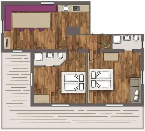 Comfort Apart Daire, 2 Yatak Odası (plus EUR 150 cleaning fee on site)