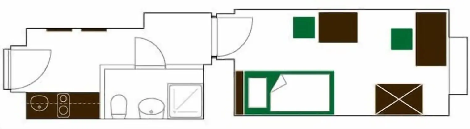 Standard Apart Daire, 1 Tek Kişilik Yatak