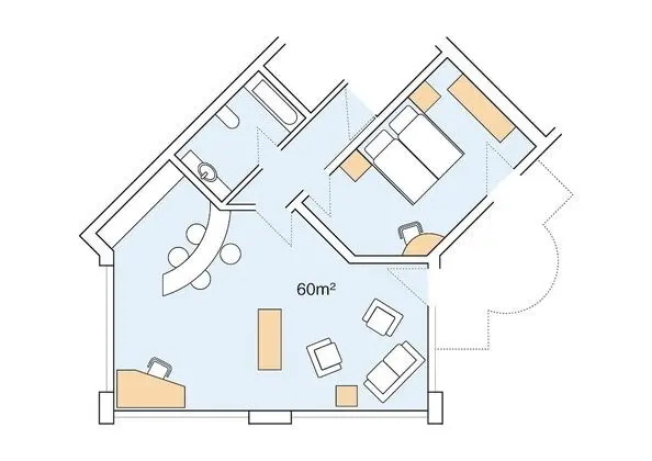 Çatı Katı Süiti (Penthouse), 1 En Büyük (King) Boy Yatak