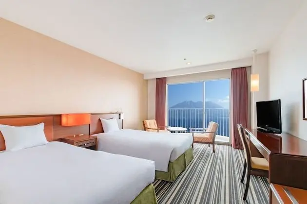 Standard İki Ayrı Yataklı Oda, Sigara İçilebilir (Sakurajima View)