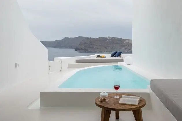 Luxury Villa, 2 Yatak Odası (Private Cave Pool, Volcano View)