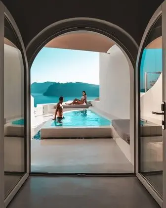 Luxury Villa, 2 Yatak Odası (Private Cave Pool, Volcano View)