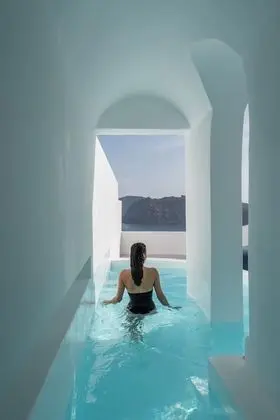 Luxury Villa, 2 Yatak Odası (Private Cave Pool, Volcano View)