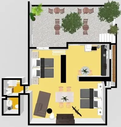 Stüdyo, Bahçe Manzaralı, Zemin Kat (No.2)