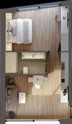 Apart Daire, 1 Yatak Odası, Sıcak Su Havuzu (Private garden)