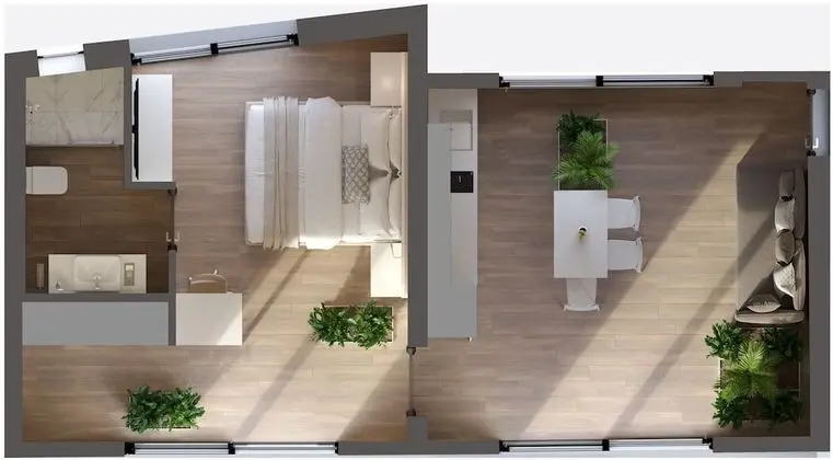 Apart Daire, 1 Yatak Odası, Sıcak Su Havuzu (Rooftop apartment & Terrace)