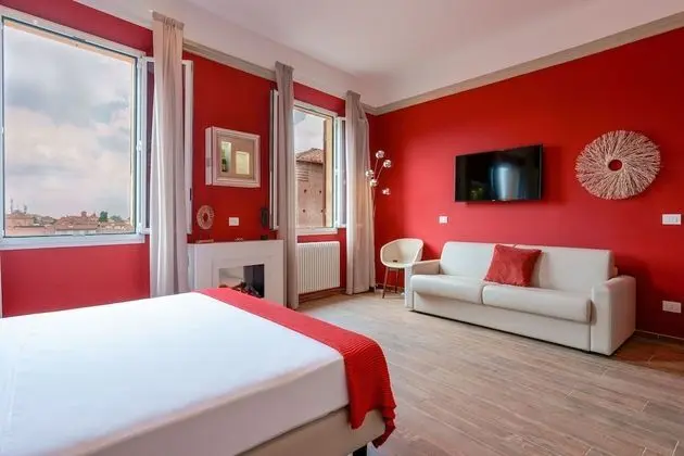 Deluxe Tek Büyük Yataklı Oda, Şehir Manzaralı (Tetti Rossi)