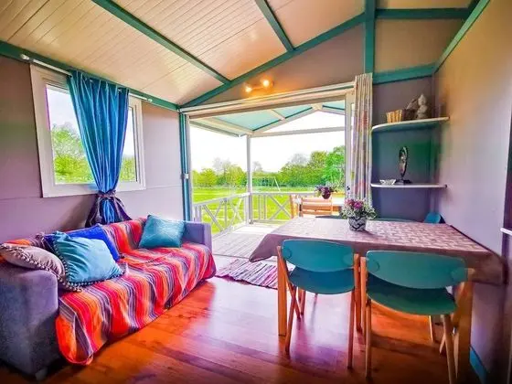 Family Dağ Evi, 2 Yatak Odası, Sigara İçilmez, Bahçe Manzaralı (Blue / Bleu)