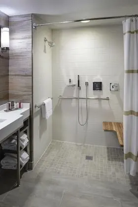 Oda, 1 En Büyük (King) Boy Yatak ve Çekyat (Mobility Accessible, Roll-In Shower)
