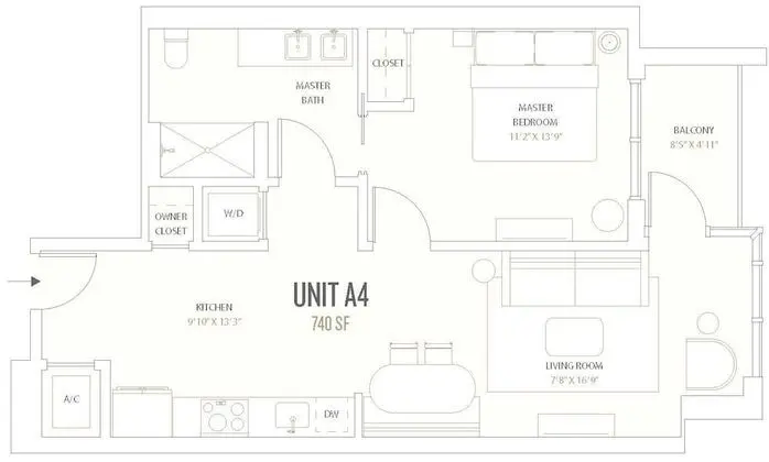 Premium Daire, 1 Yatak Odası, Balkon, Nehir Manzaralı