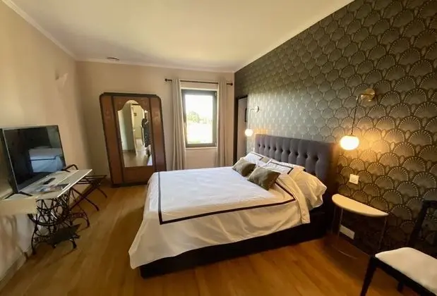 Deluxe Tek Büyük Yataklı Oda, Özel Banyo, Havuz Manzaralı (Rétro)