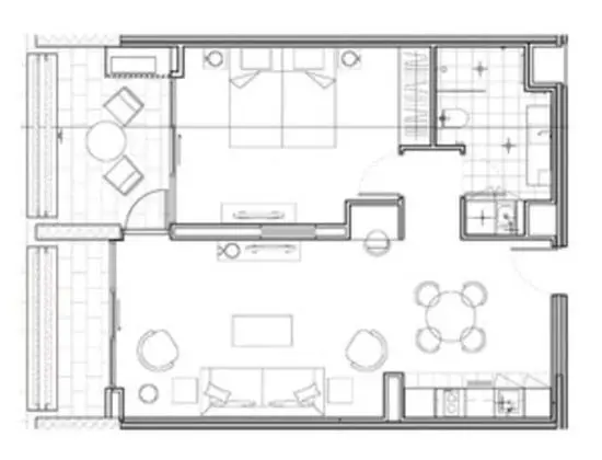 Apart Daire, 1 Yatak Odası, Balkon