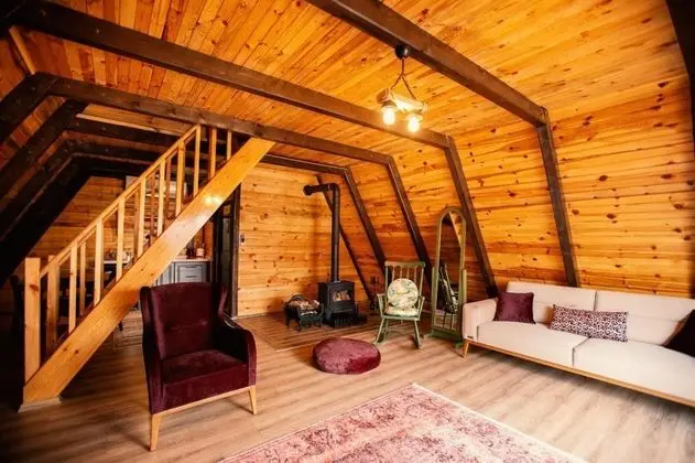 Deluxe Bungalow, Doğa Manzaralı, Şömineli ve Balkonlu
