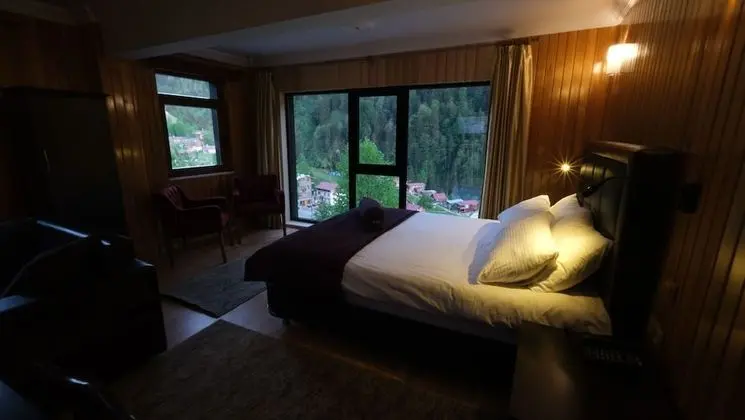 Deluxe, Fireplace, Waterfall View