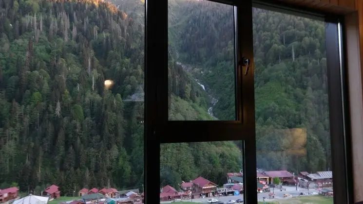Deluxe, Fireplace, Waterfall View