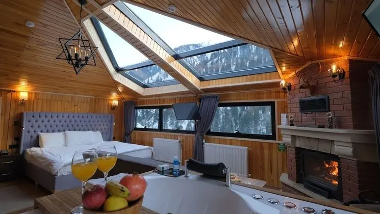 Junior Suite, Fireplace, Waterfall View, Jakuzi