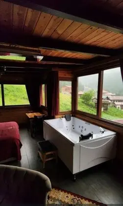 Jakuzili Şömineli Bungalow, Şelale Manzaralı, Şömineli ve Jakuzili