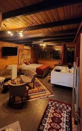 Jakuzili Şömineli Bungalow, Şelale Manzaralı, Şömineli ve Jakuzili