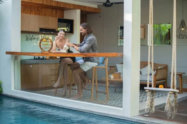Romantic Villa, 1 Yatak Odası, Kişiye Özel Havuzlu (Floating Bathtub)