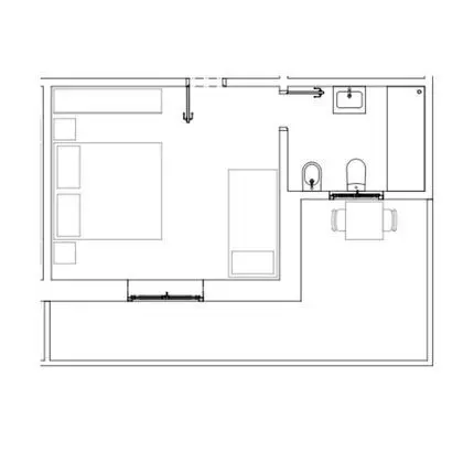 Superior Tek Büyük veya İki Ayrı Yataklı Oda, 1 Yatak Odası, Balkon