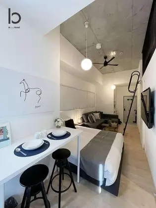 Deluxe Apart Daire, 1 Yatak Odası, Sigara İçilmez, Şehir Manzaralı (bHotel Nekoyard 302)