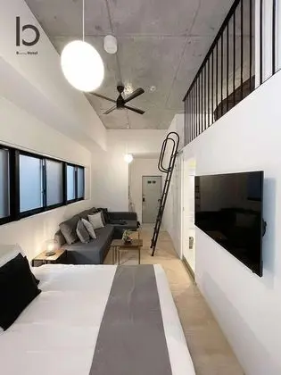 Deluxe Apart Daire, 1 Yatak Odası, Sigara İçilmez, Şehir Manzaralı (bHotel Nekoyard 102)