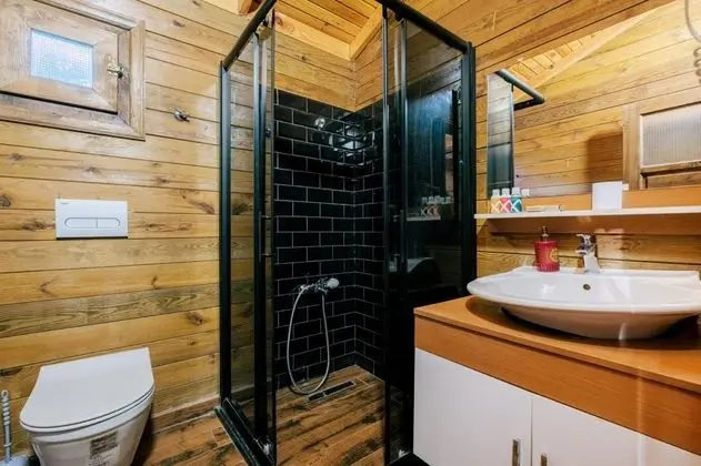 İki Yatak Odalı Bungalow, Dağ Manzaralı, Şömineli