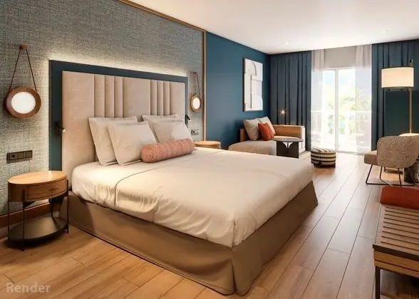 Junior Suite Pool View with direct access to the solarium + balinese bed