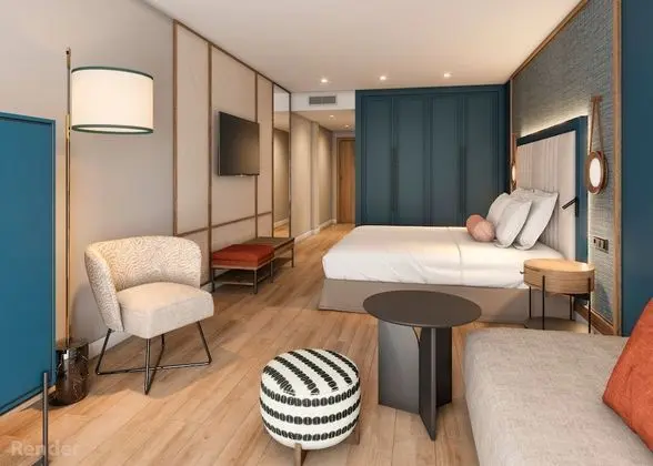 Junior Suite Pool View with direct access to the solarium + balinese bed