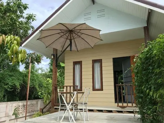 Wooden standard double room with terrace
