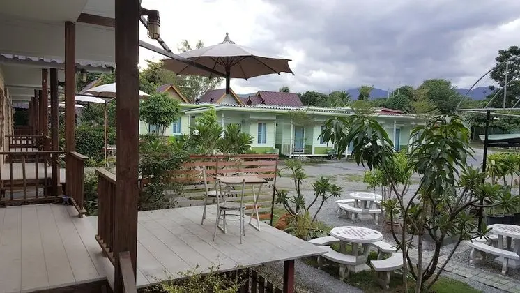 Wooden standard double room with terrace