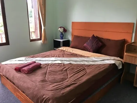Wooden standard double room with terrace