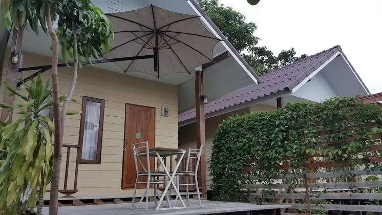 Wooden standard double room with terrace