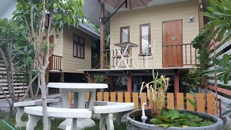 Wooden standard double room with terrace