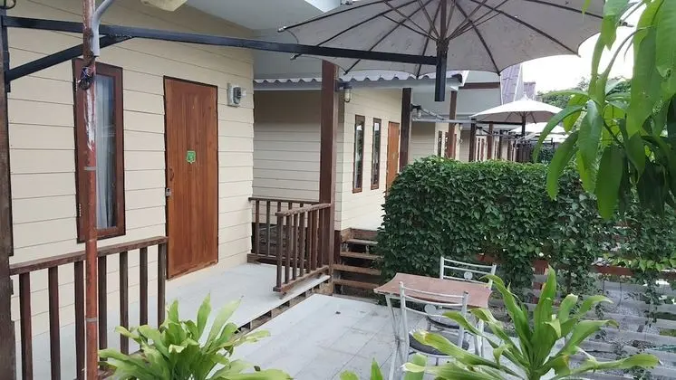 Wooden standard double room with terrace
