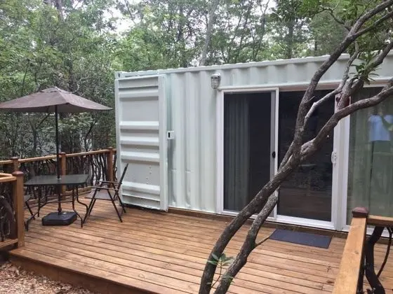Design Kulübe, 1 Büyük (Queen) Boy Yatak, Buzdolabı ve Mikrodalga, Dağ Yamacı